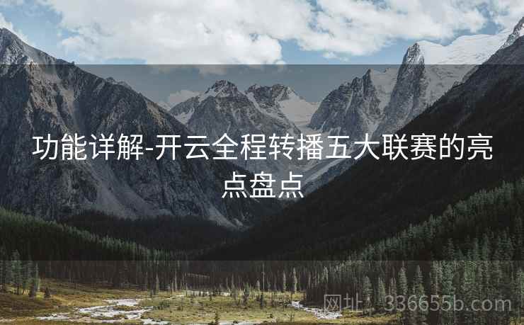 功能详解-开云全程转播五大联赛的亮点盘点  第1张