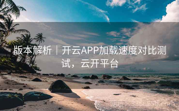 版本解析｜开云APP加载速度对比测试，云开平台  第2张