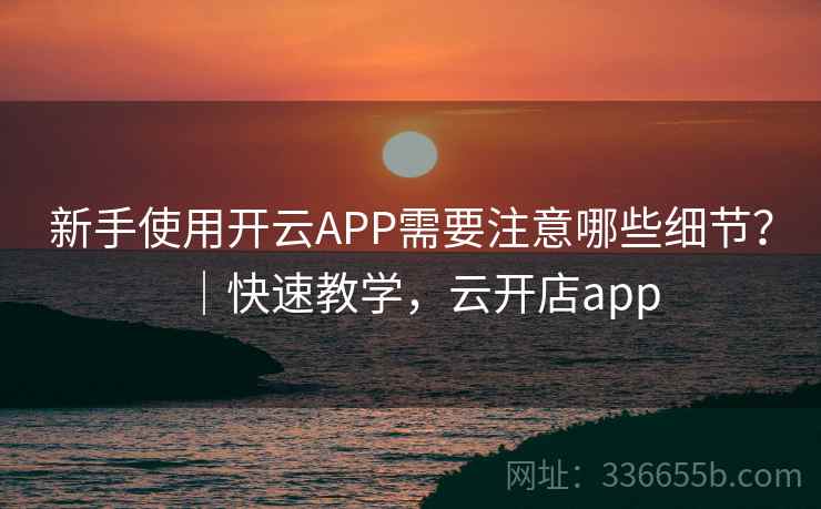 新手使用开云APP需要注意哪些细节？｜快速教学，云开店app